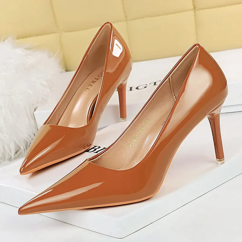 Variant image for Dam Pumpskor Spetsig Tå PU Elegant Hög Klack-61