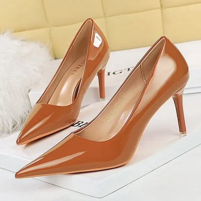 Variant image for Dam Pumpskor Spetsig Tå PU Elegant Hög Klack-61