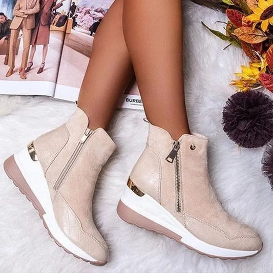 Kvinnors Sneakers Trendig Design Andningsbart Syntetmaterial-1