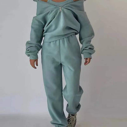 Dam 3-delad Joggingdräkt Modern Polyester-3