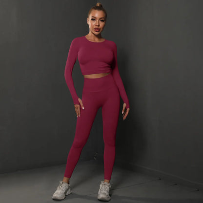 Variant image for Dam Aktiva Byxor Hög Midja Andningsbart Spandex Nylon-4