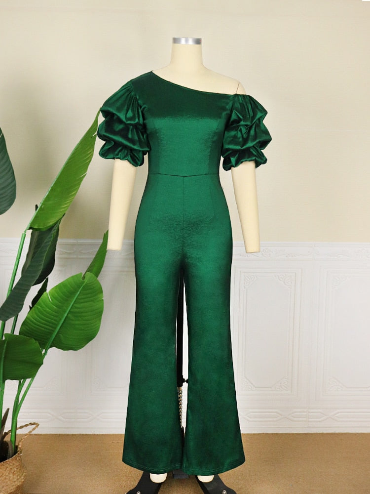 Kvinnors Jumpsuit Asymmetrisk Halsringning Spandex 5