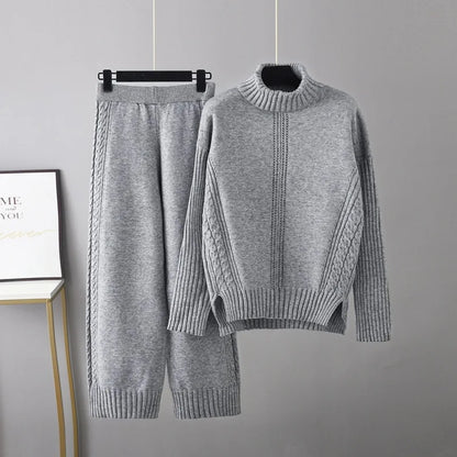 Variant image for Dam Byxuppsättning Turtleneck Monokrom Spandex Polyester-7