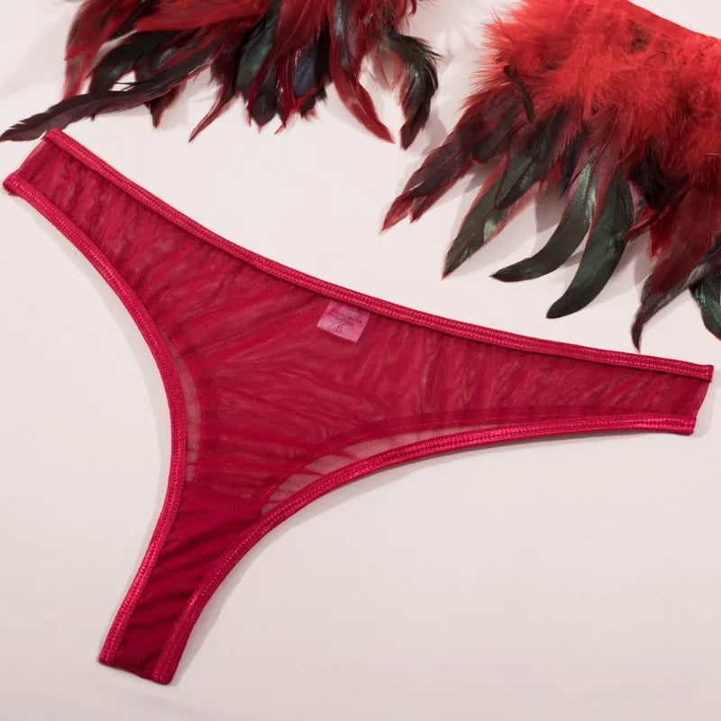 Dam Spetsunderkläder Elegant Polyester Spandex-5