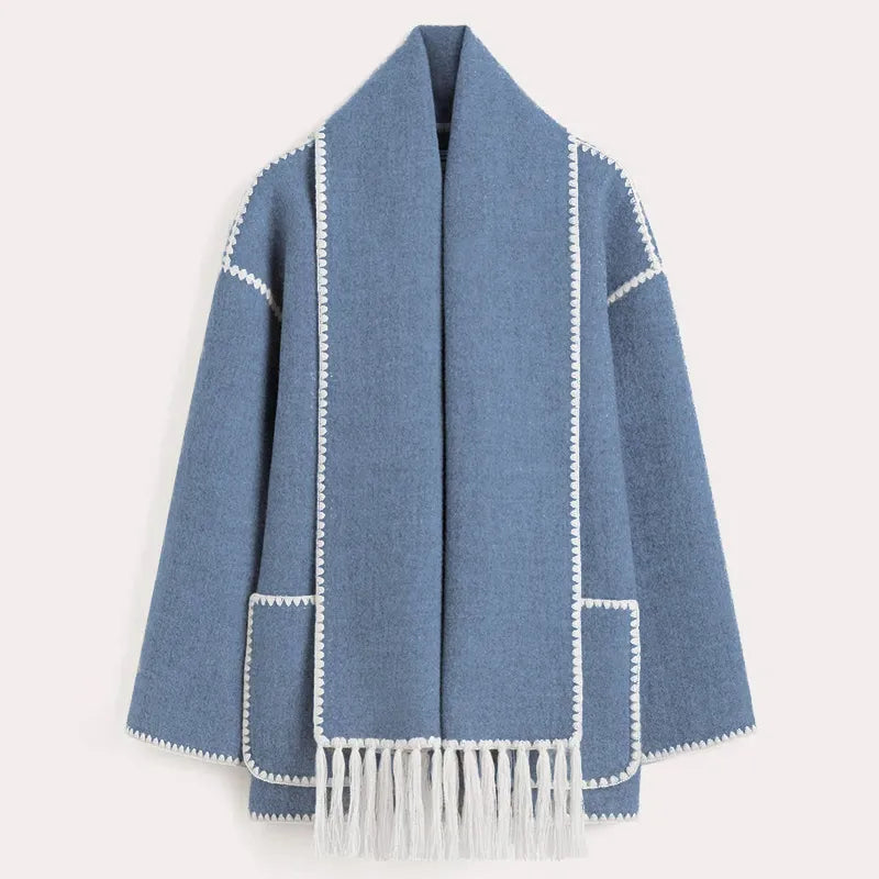 Damjacka Boho-Chic med Fransar i Polyester för Damer 10