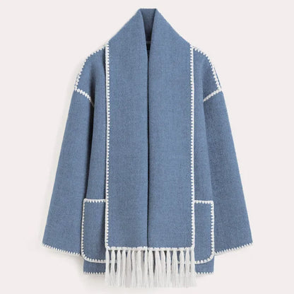 Damjacka Boho-Chic med Fransar i Polyester för Damer 10