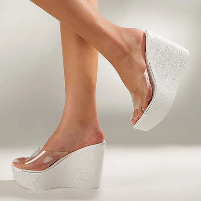 Variant image for Kvinnors Kilar Sandaler Elegant PVC Med Hög Klack 11 cm-15