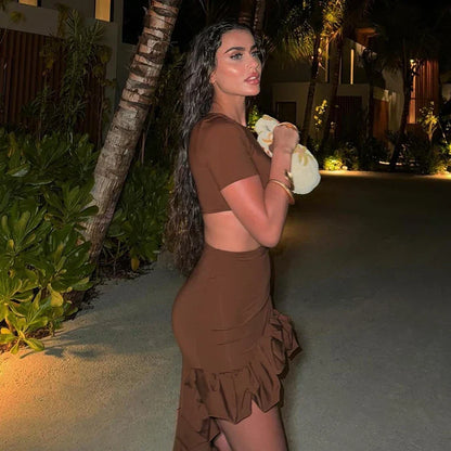 Dam Rockuppsättning Monokrom Bomull och Polyester-5