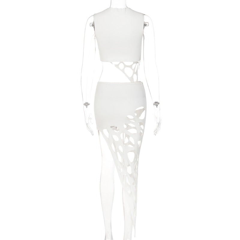 Dam Skönhetsrockuppsättning Utan Ärmar Spandex Polyester-5