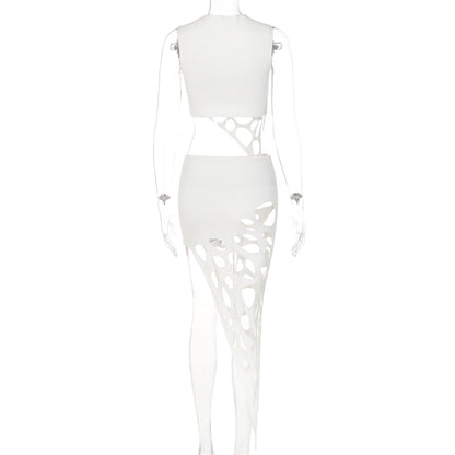 Dam Skönhetsrockuppsättning Utan Ärmar Spandex Polyester-5