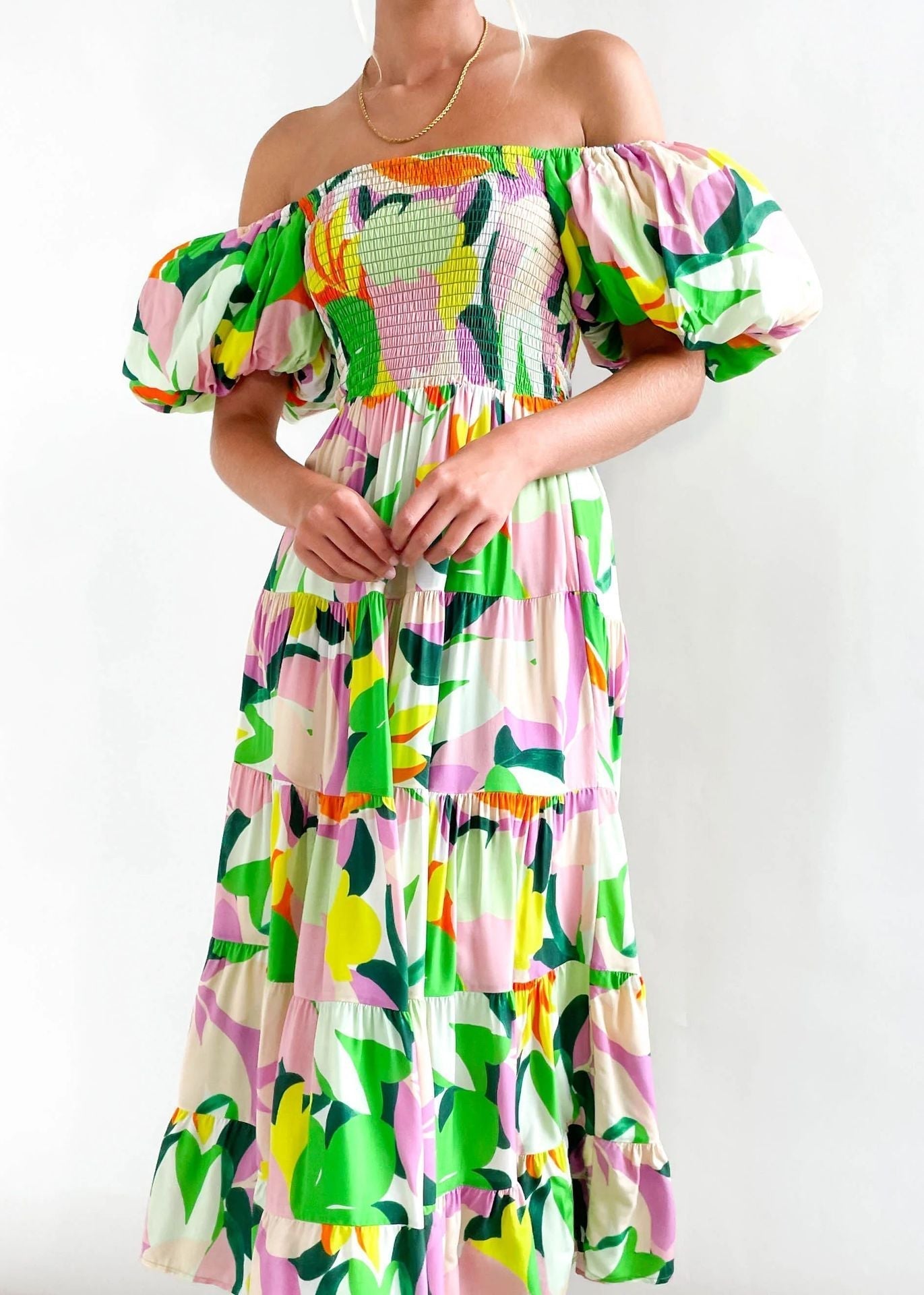 Dam Midiklänning Axelfri Elegant Polyester för Bröllop 6