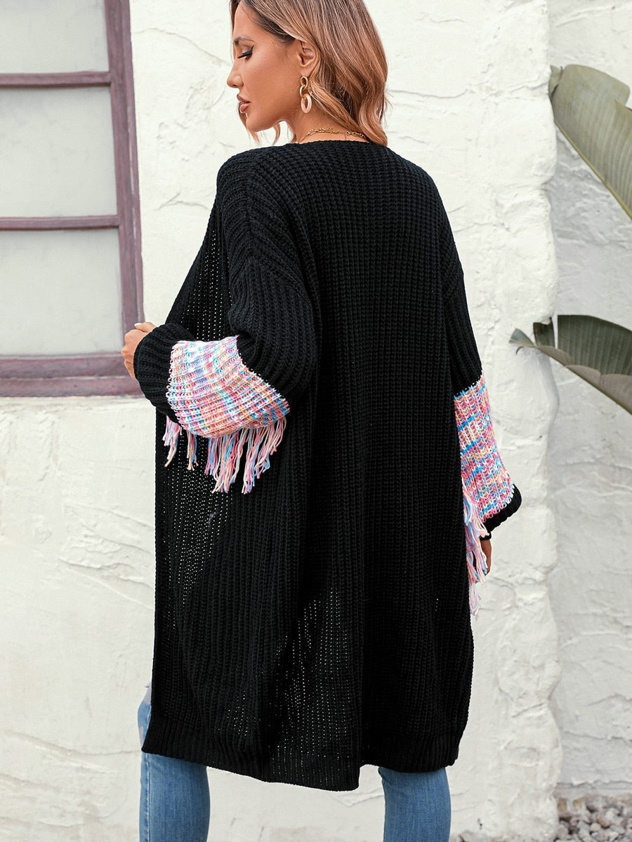 Kvinna Boho Väster Fransad Mjuk Material-6