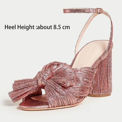 Dam Sandaler Öppen Tå Hög Klack Mikrofiber-3