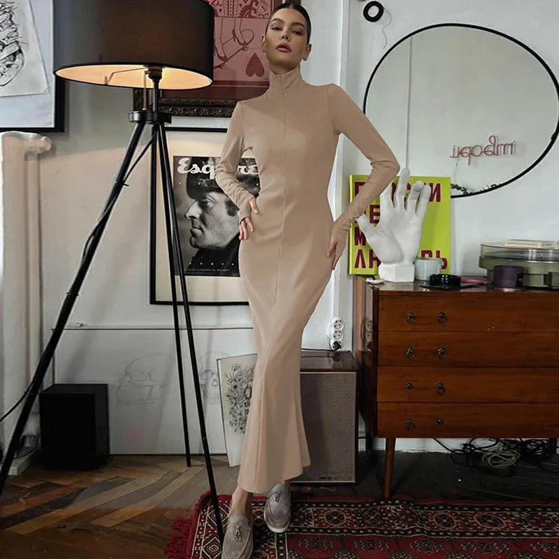 Variant image for Maxiklänning Dam Klassisk Silhuett Polyester Spandex-10