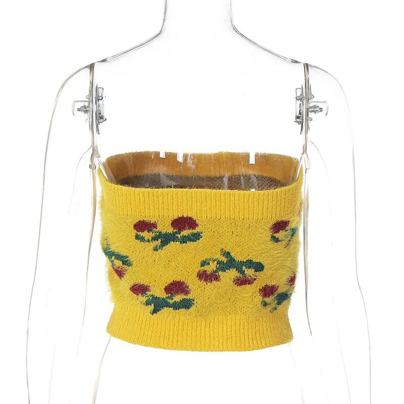 Dam Crop Top Bandeau Polyester Spandex-6