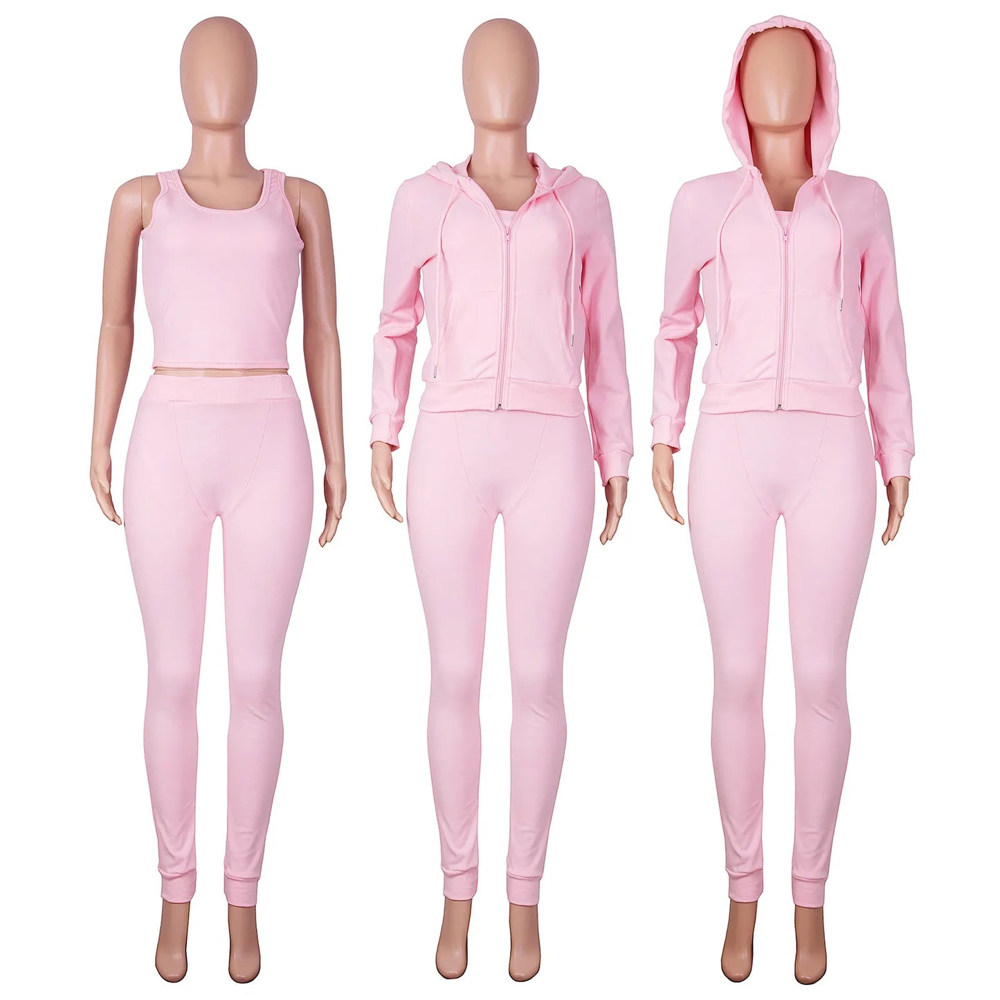 Kvinnor Träningsdräkt Avslappnad Höstdesign Mjuk Tygblandning 5