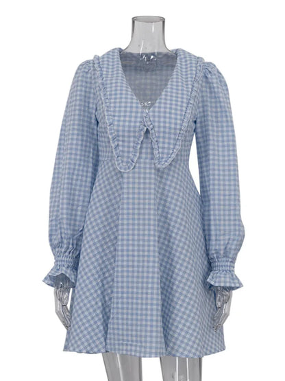 Damklänning A-linjeformad Puffärmar Polyester 8