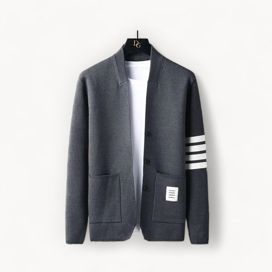 Dam Cardigan Elegant Bomullsblandning med Fickor-1