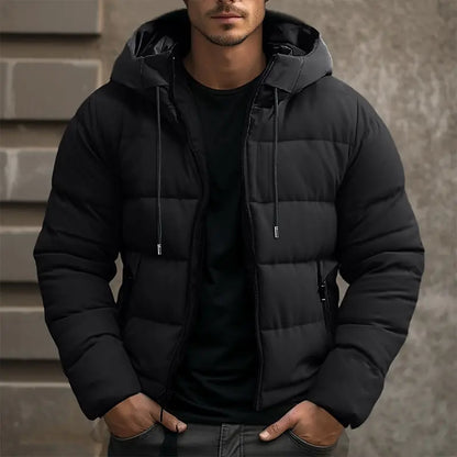 Herr Vinterjacka Modern Design Polyester Förstklassig Fyllning-1