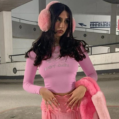 Dam Crop Top Långa Ärmar Glittrande Polyester Spandex-3