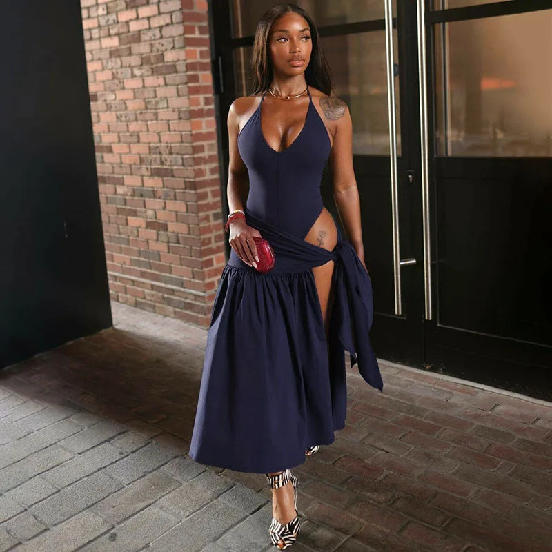 Variant image for Dam Rock Set Monokrom Polyester Ryggfri V-hals-4