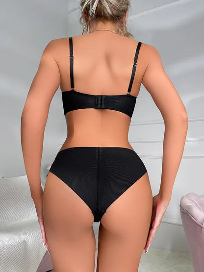 Dam BH-uppsättning Elegant Justerbara Bärar Mjuk Blandning-5