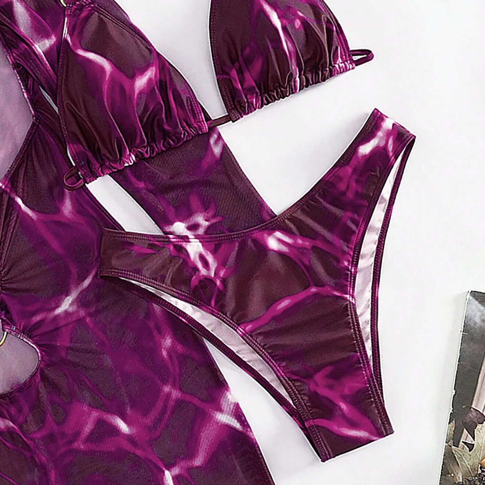 Kvinnors Miniklänning Undervattensmotiv Polyester-4