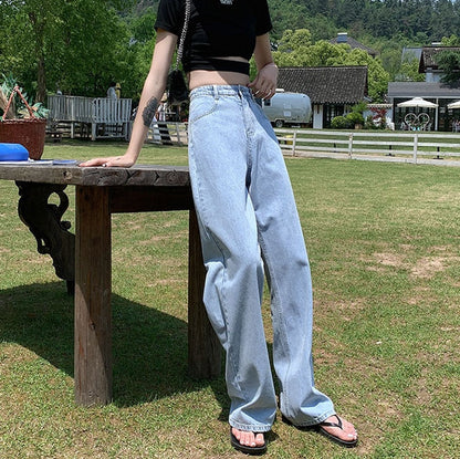 Dam Jeans Hög Midja Mjuk Bomull 11