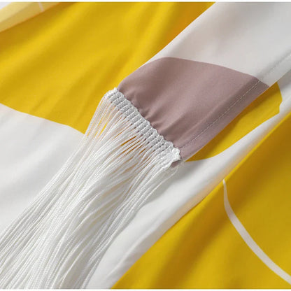 Dam Uppsättning Boho Stil Figurnära Kjol och Blus Högkvalitativt Material 4