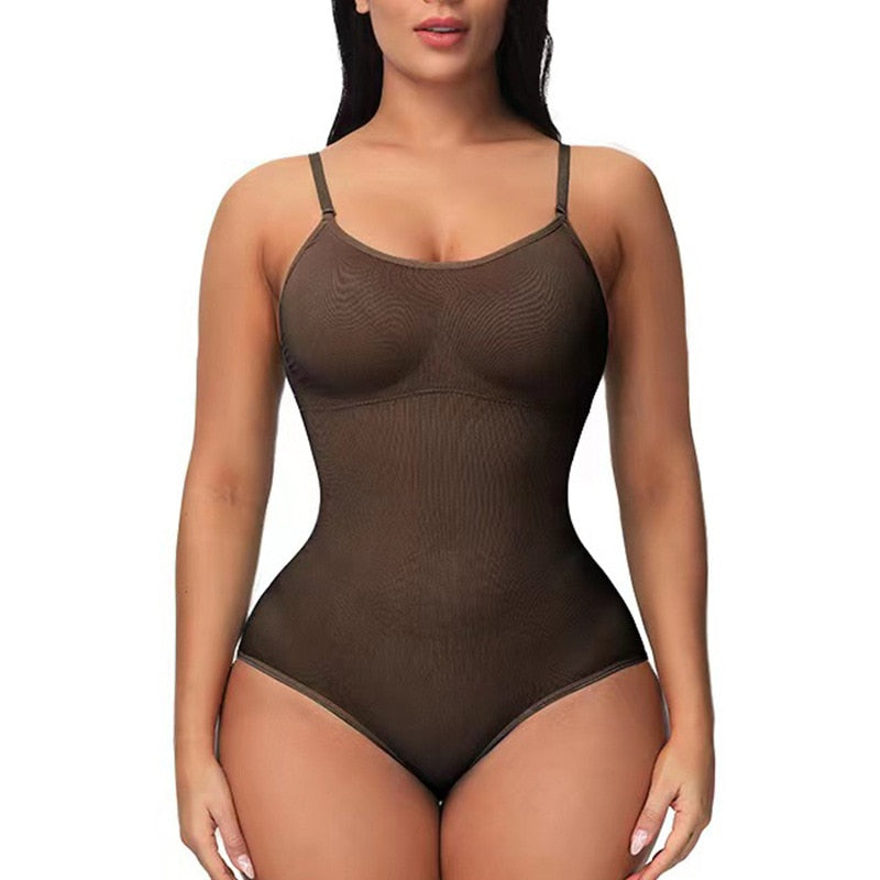 Dam Bodysuit Djup Halsringning Andningsbart Material 5