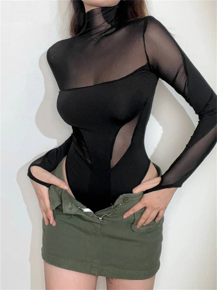Dam Bodysuit Slående Design Polyester Elegant Komfortabel Passform-4
