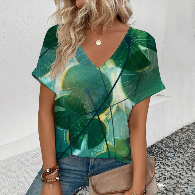 Variant image for Kvinnors Kort Blus Justerbar Ventilerad Bomull-7