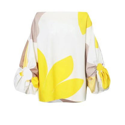 Dam Uppsättning Boho Stil Figurnära Kjol och Blus Högkvalitativt Material 2