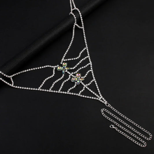 Kvinnors Kroppsmycken Geometrisk Design Koppar med Strass-1