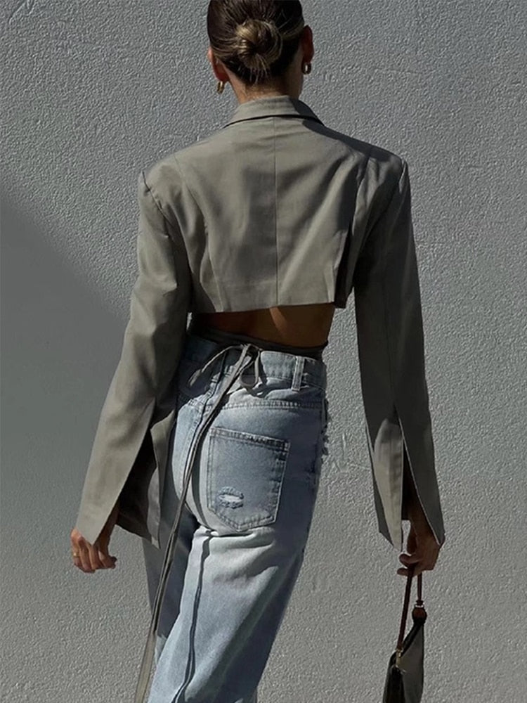 Korta Blazer för Dam i Hållbart Tyg med Modern Skräddarsydd Passform – Andningsbar och Elegant Design 2