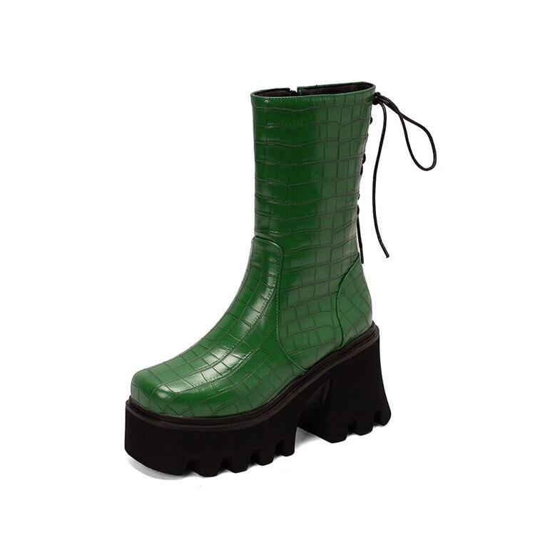 Variant image for Dam Stövlar Hög Topp Spets-up Gummi Martin Boot-4