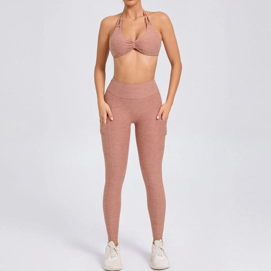 Dam Leggingsset Minimalistisk Nylon Ärmlös Design-1