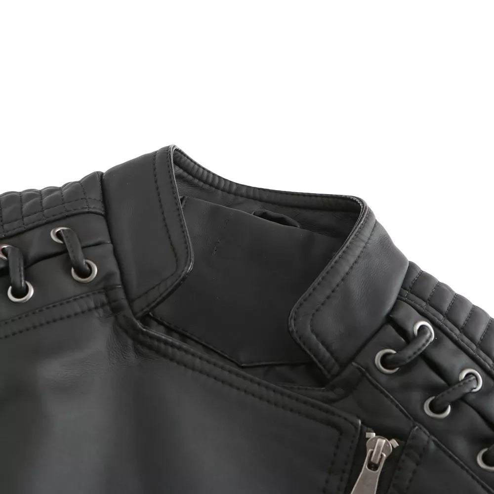 Dam Skinnjacka Slim Fit Syntetiskt Läder-6