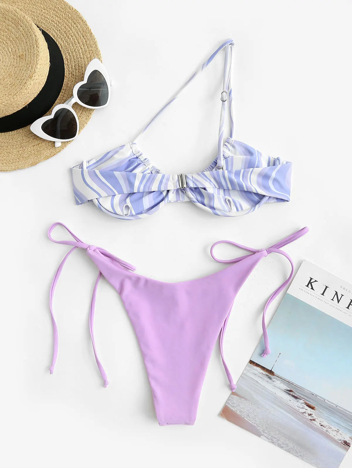 Dam Ankelklänning Swirltryck Bomull 2