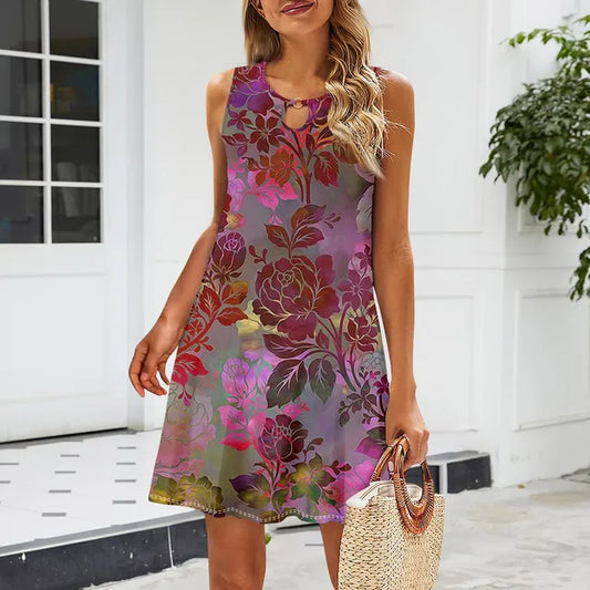 Elegant Kvinnors Klänning i Polyester med Tidlös Design – Perfekt för Vardag och Fest, Flera Storlekar 1