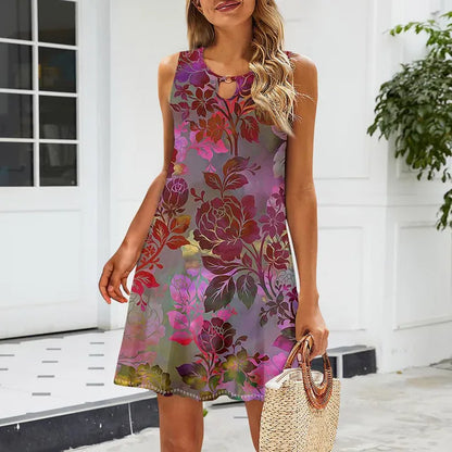 Elegant Kvinnors Klänning i Polyester med Tidlös Design – Perfekt för Vardag och Fest, Flera Storlekar 7