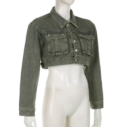 Dam Jeansjacka Oversize med Rymliga Fickor i Denim 5