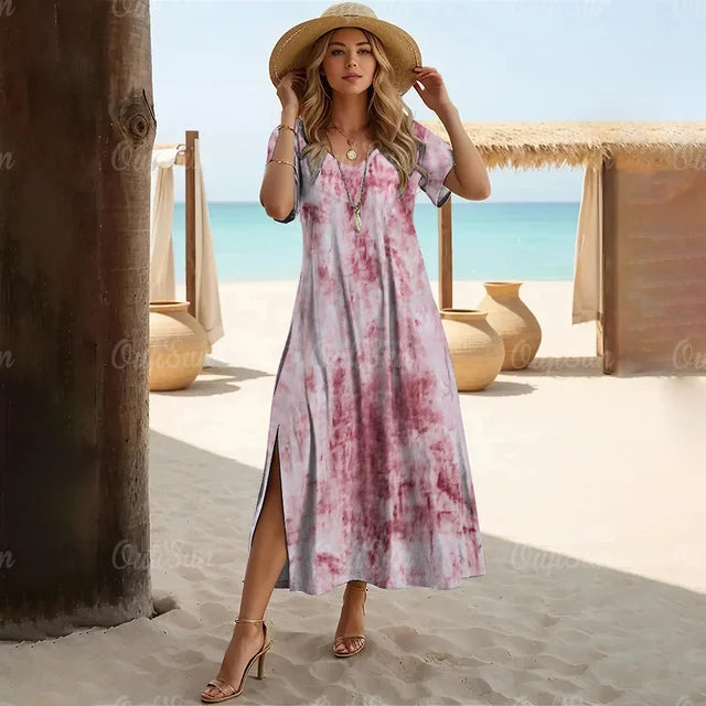 Kvinnors Klänning Lätt Polyester Trendig-3