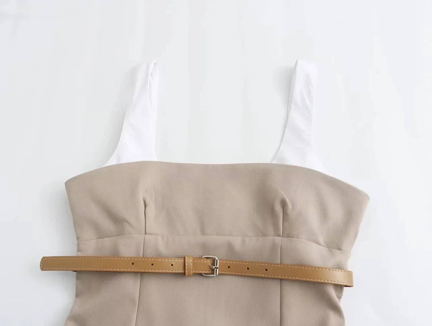 Kvinnors Miniklänning med Bälte A-linje Polyester Glittrig-3