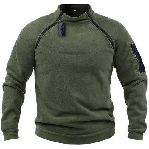 Herr Fleecejacka Vindtät Sportig Fleece för Utomhusaktiviteter-1