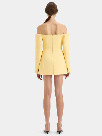 Dam Miniklänning Enkel Design Polyester Stretch-3