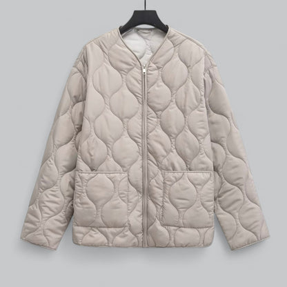 Dam Kappa Med Rund Halsringning Blixtlås Bomull Polyester 1