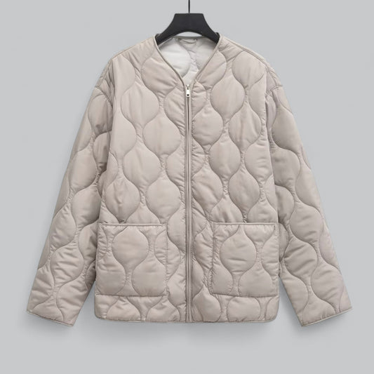 Dam Kappa Med Rund Halsringning Blixtlås Bomull Polyester 1