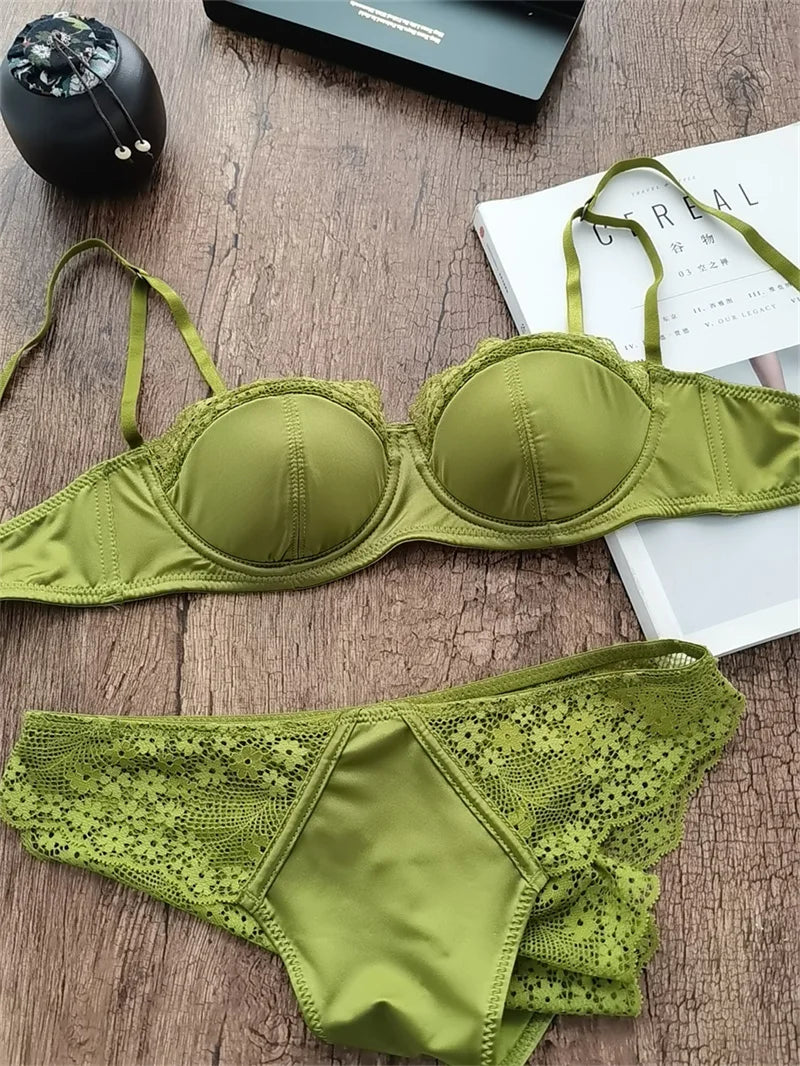 Dam BH-uppsättning Blommönster Polyester Spandex-2
