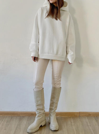 Snygga Byxor Dam Hög Midja Syntetiskt Läder Penna Stil 5